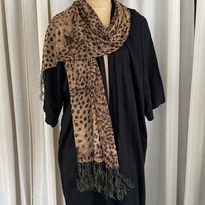 Cheetah print scarf shimmery